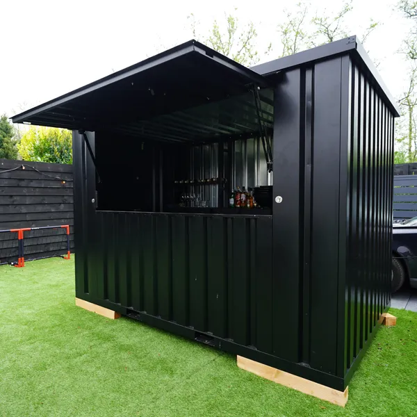10ft Bar Container – Black RAL 9005 Demountable - Image 2