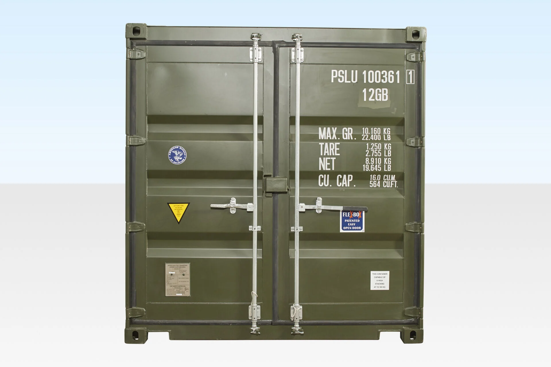 10ft One Trip Shipping Container – Green - Image 3