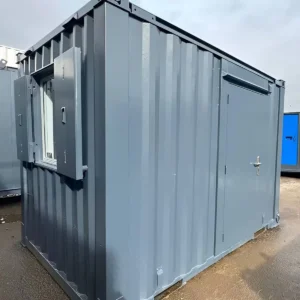 10ft Portable Shipping Container Office – Anti-Vandal Steel Building