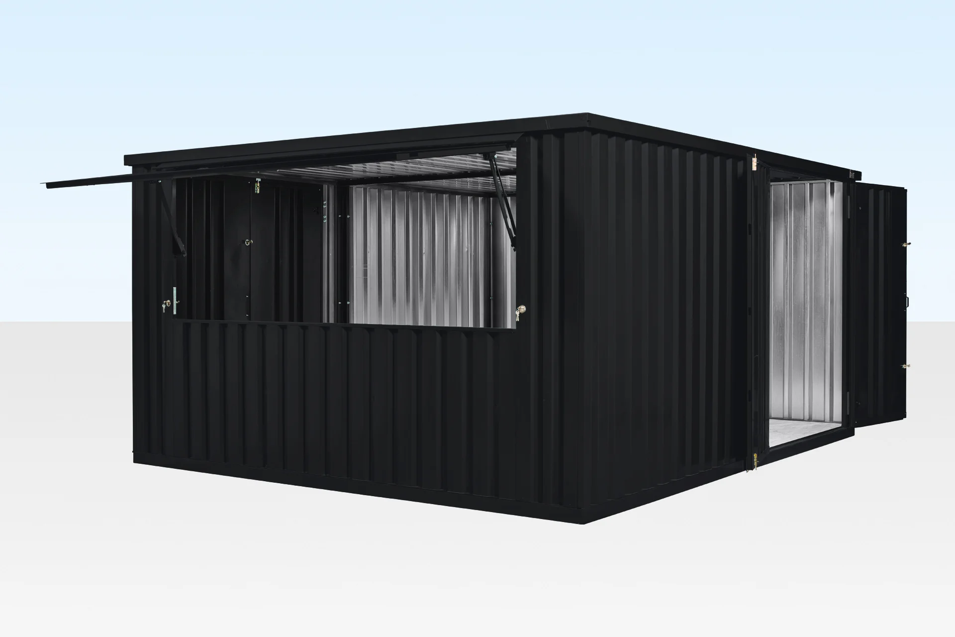 4m XL Flat Pack Kiosk – Side-Linked Store Bundle (Custom Color) - Image 2