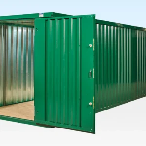 2 x 3m Linked Flat Pack Storage Shipping Containers - End on End