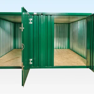 2 x 3m Linked Flat Pack Storage Containers - Side by Side