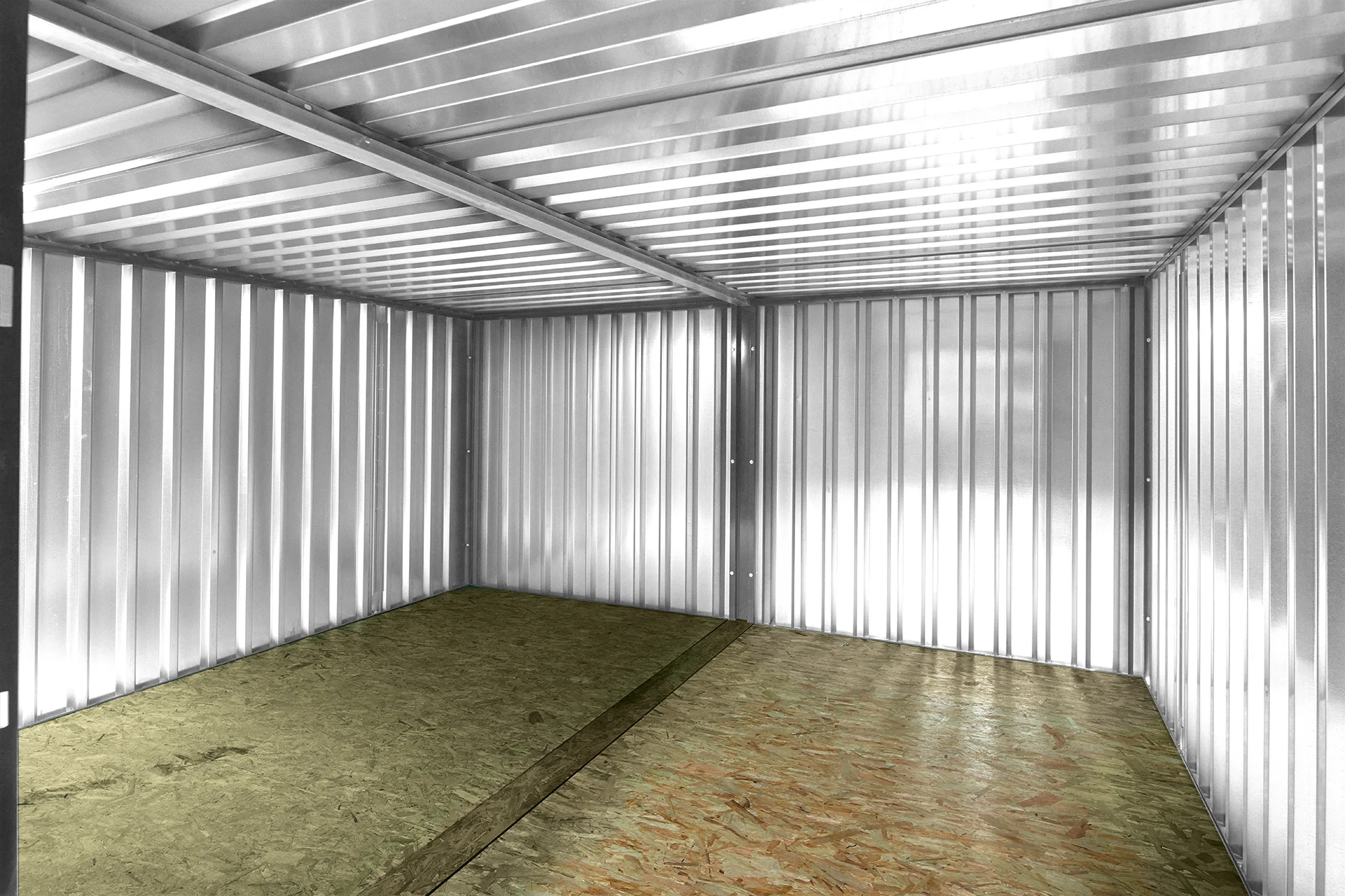 2 x 4m Flat Pack Storage Containers – Linked Side-by-Side (Galvanized) - Image 5