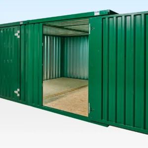2 x 4m Flat Pack Storage Containers - Linked Side-by-Side (Powder Coated)