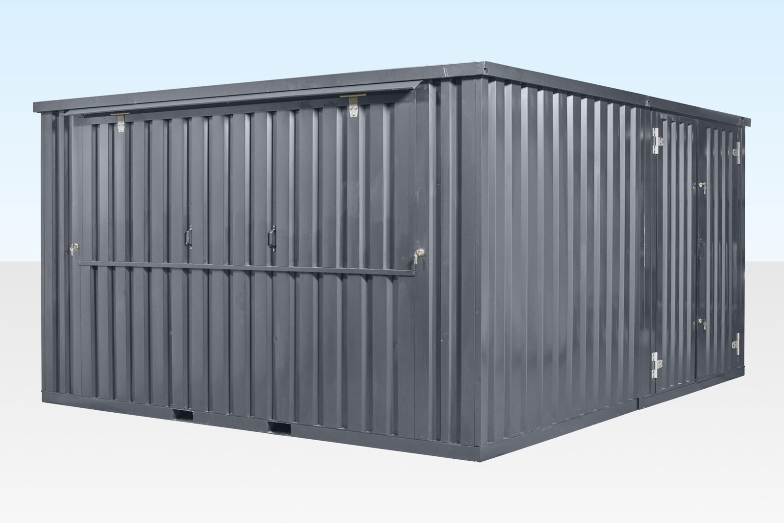 3m XL Flat Pack Kiosk – Side-Linked Store Bundle (RAL7015) - Image 3