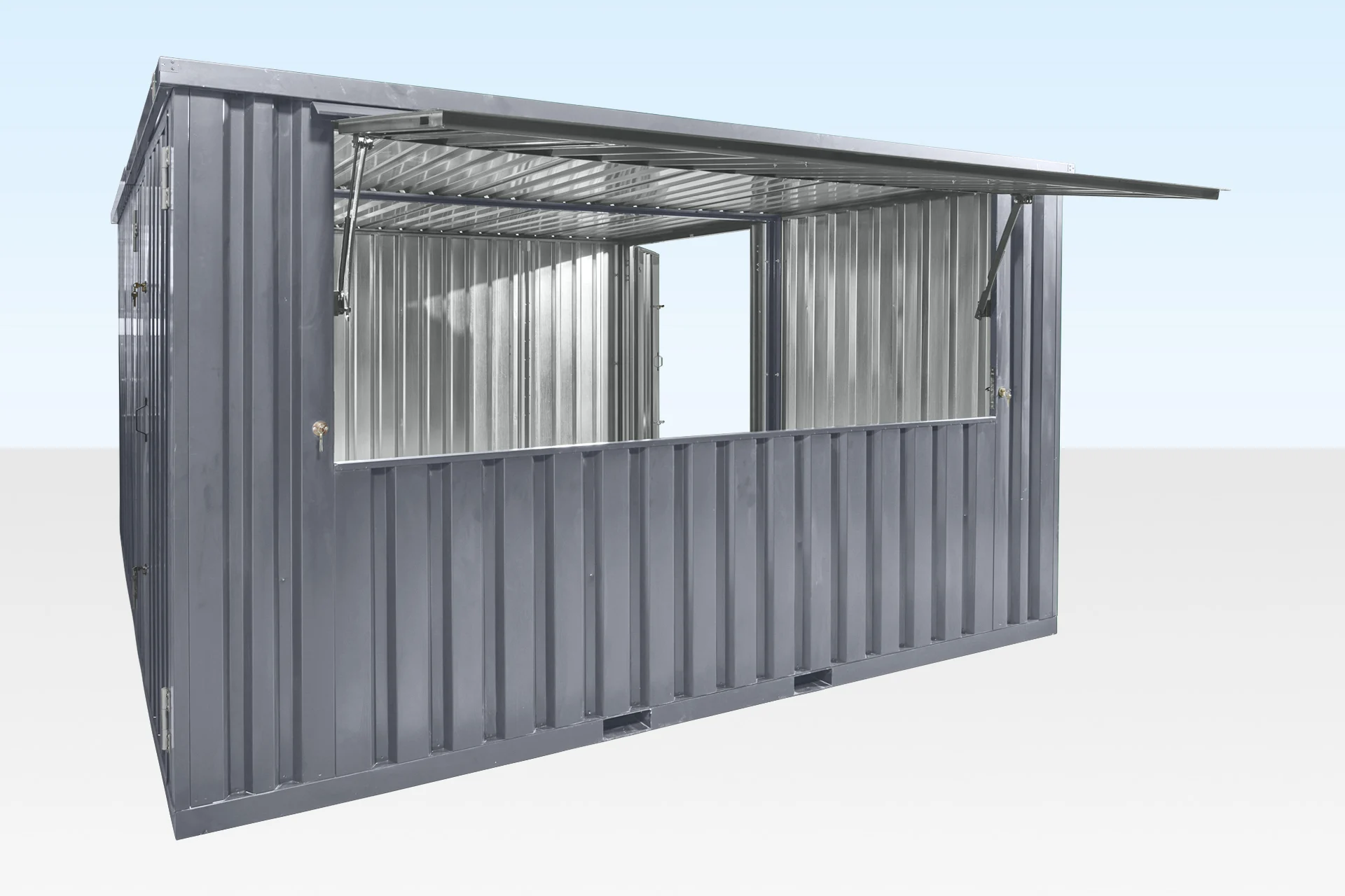 3m XL Flat Pack Kiosk – Side-Linked Store Bundle (RAL7015) - Image 2