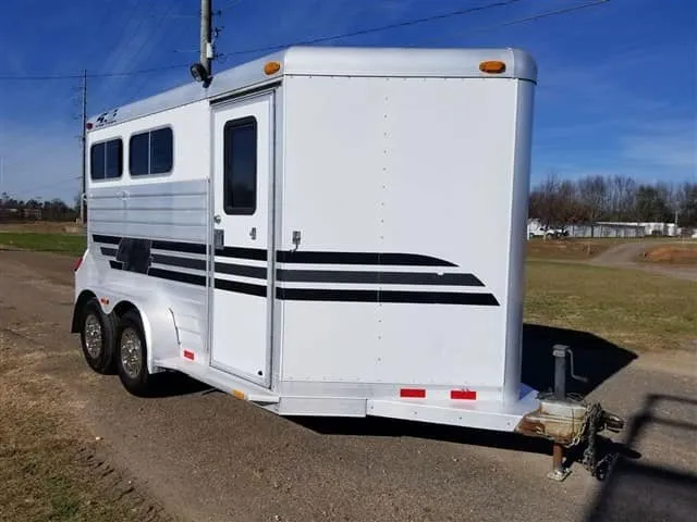 2001 4 Star 2 Horse Bumper Pull Slant Load Trailer - Image 5