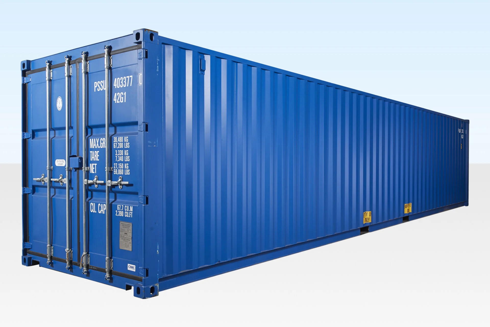 40ft One Trip Shipping Container — Blue - Image 4