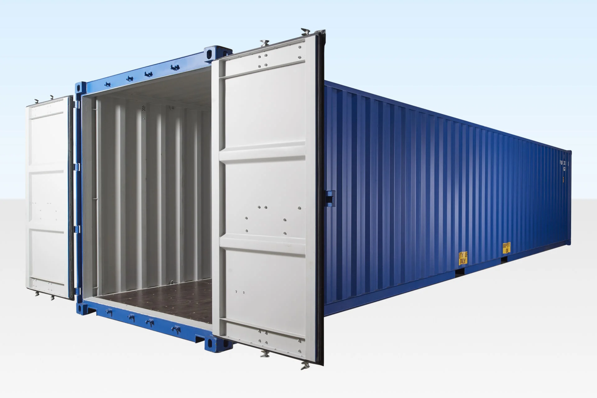 40ft One Trip Shipping Container — Blue