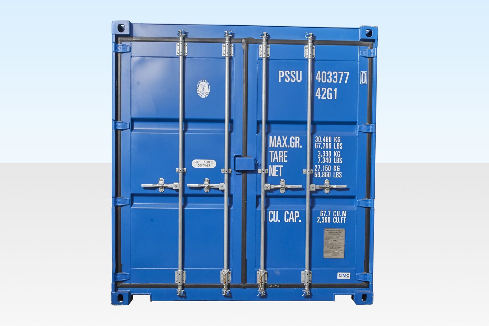 40ft One Trip Shipping Container — Blue - Image 2