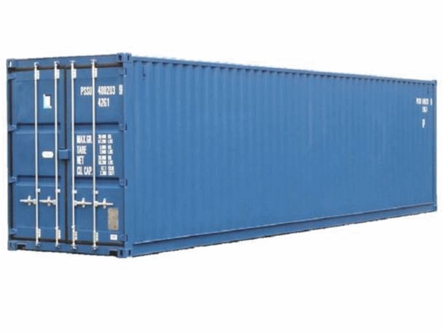 40ft One Trip Tunnel Shipping Container – Double End Door – Blue - Image 2