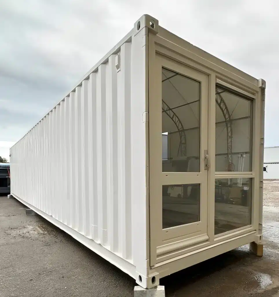 40ft Converted Shipping Container Office – Open Plan Portable Building - Image 2