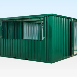 4m x 4.2m Side-Linked Flat Pack Kiosk Bundle - RAL6005