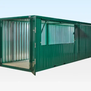 4m End-Linked Flat Pack Kiosk Store Bundle - RAL6005