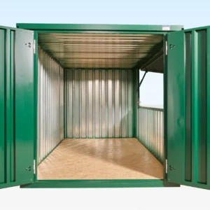 4m XL Flat Pack Kiosk — RAL6005