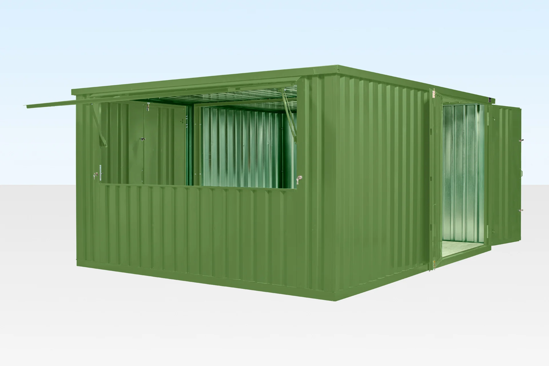 4m XL Flat Pack Kiosk – Side-Linked Store Bundle (Custom Color) - Image 5