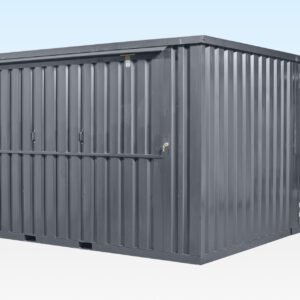 4m XL Flat Pack Kiosk - Side-Linked Store Bundle (RAL7015)