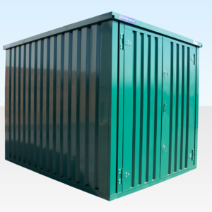 4m XL Flat Pack Store - RAL6005 Green
