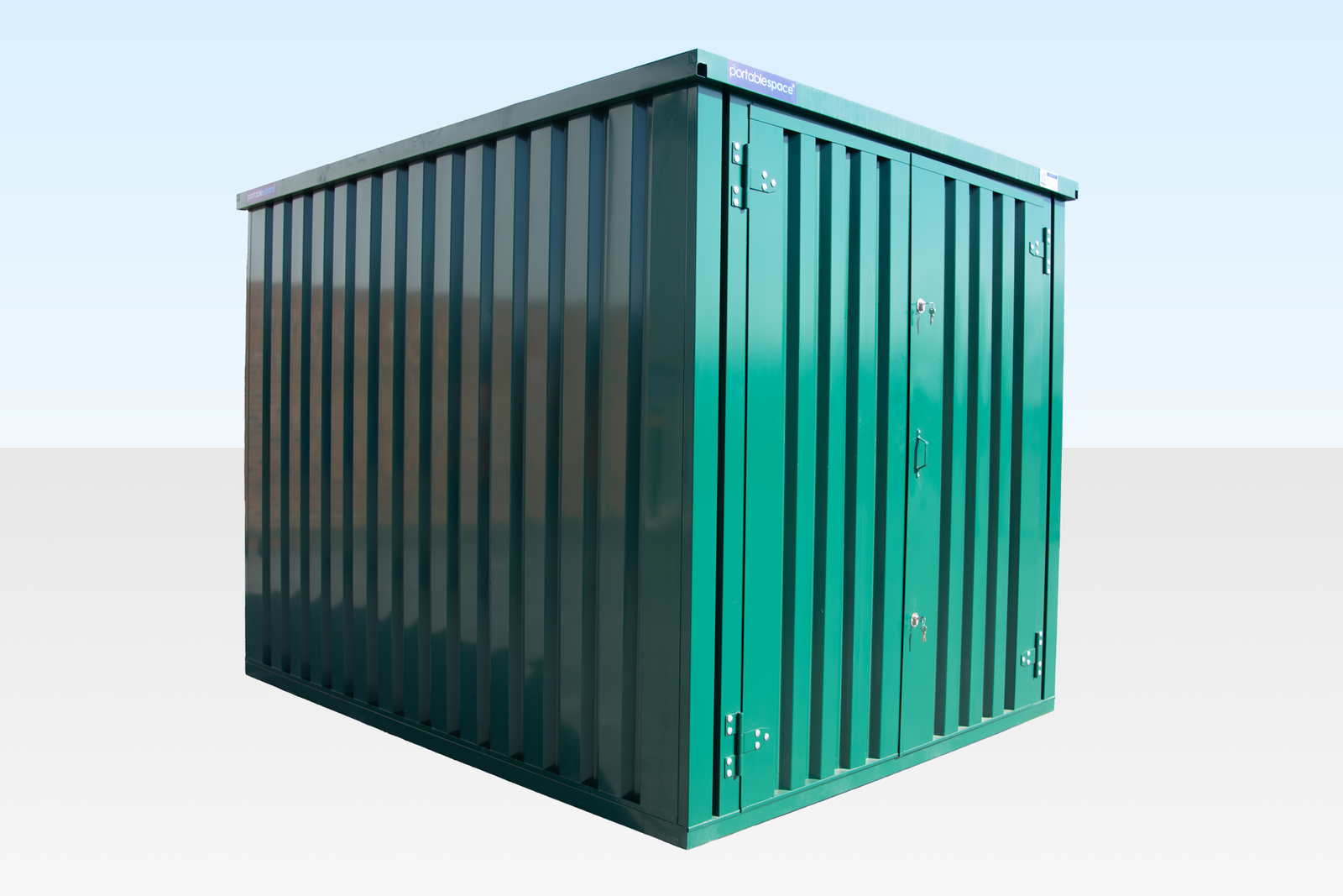 4m XL Flat Pack Store – RAL6005 Green