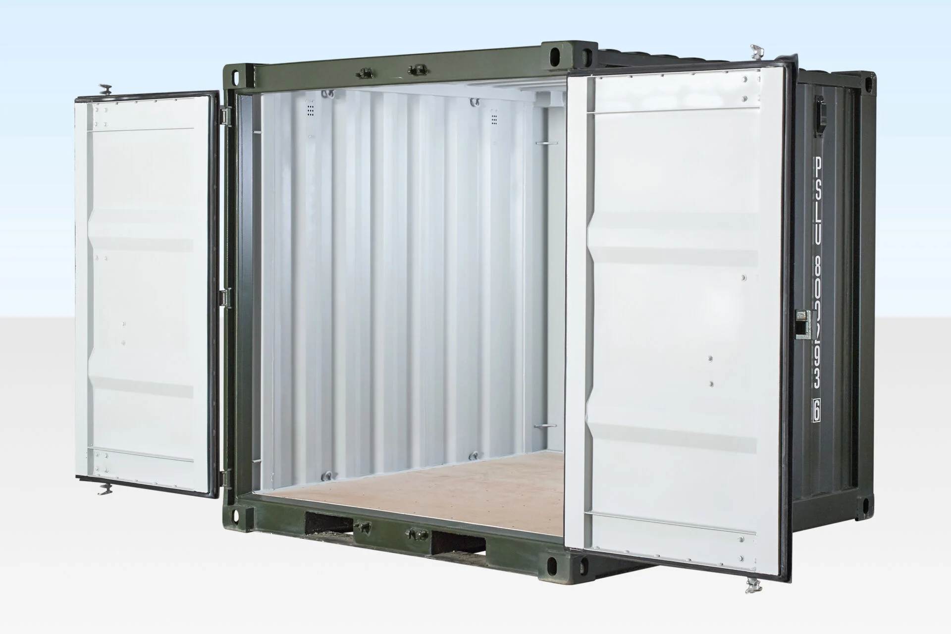 8ft x 8ft One Trip Shipping Container – Green - Image 2