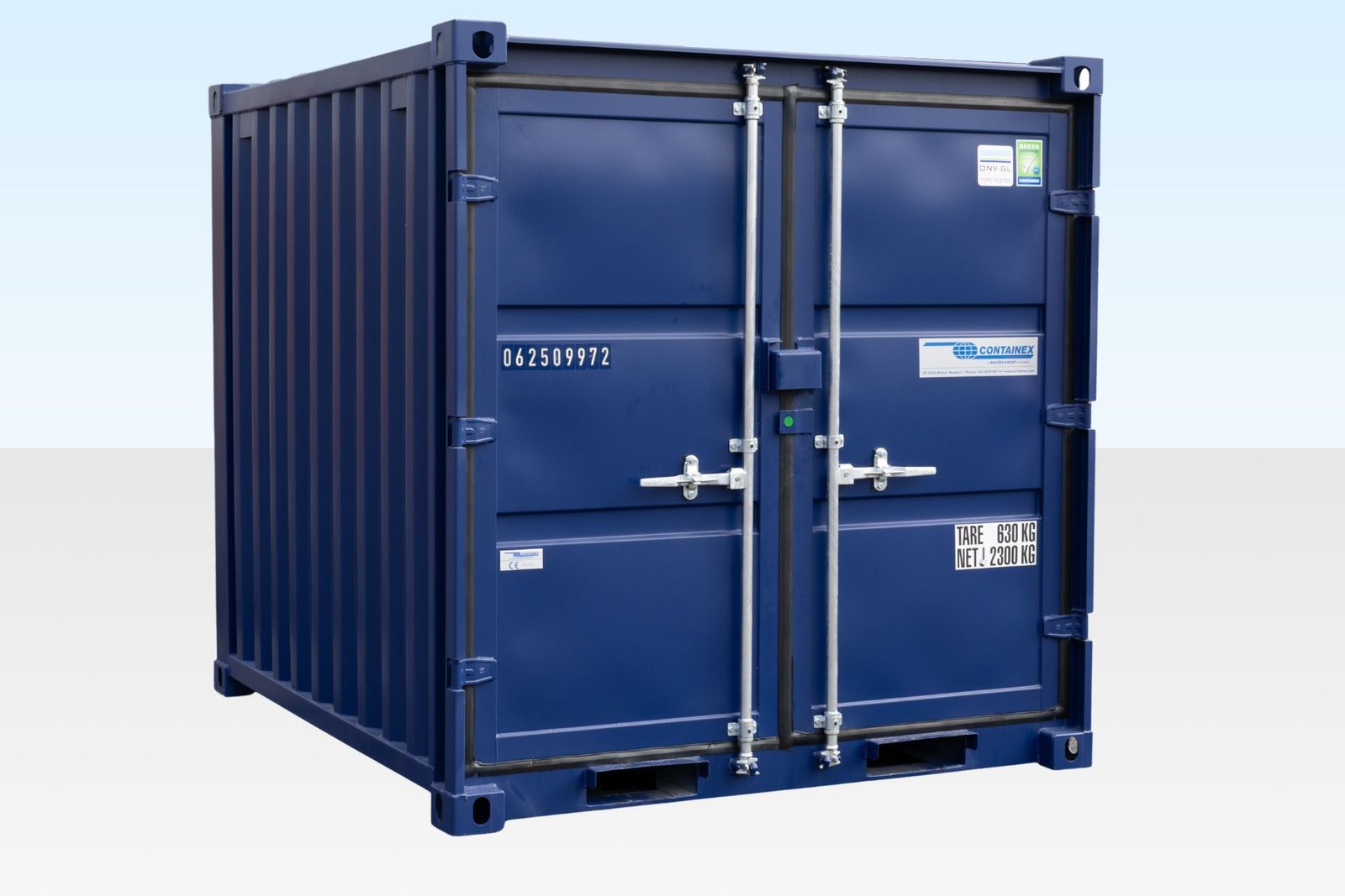 8ft Storage Container – New (Blue RAL 5013)