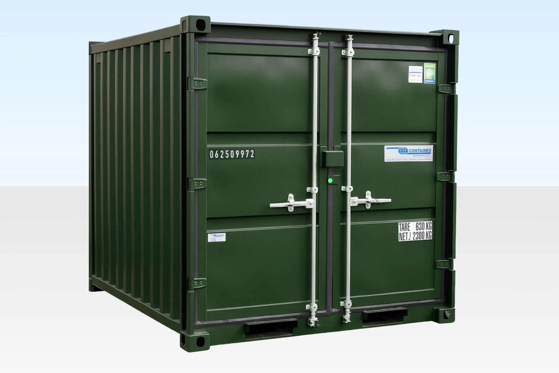 8ft Storage Container – New (Green RAL 6007)