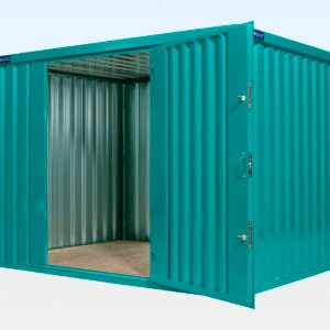 3m x 2.1m Side Door Flat Packed Store - Custom Colour