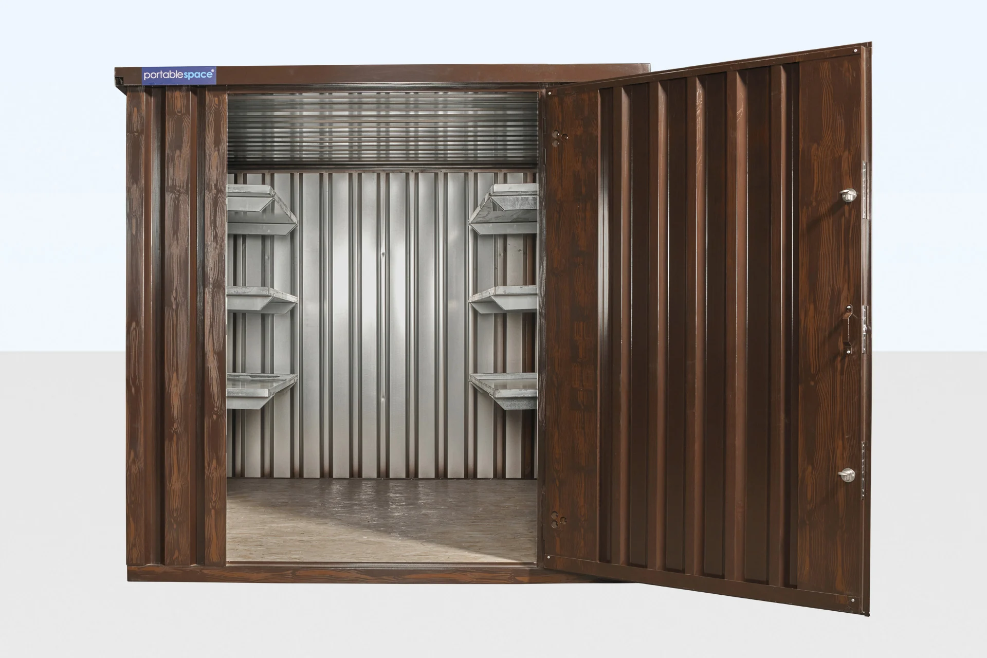 Wood Effect Flat Packed Storage Container — 3m x 2.1m