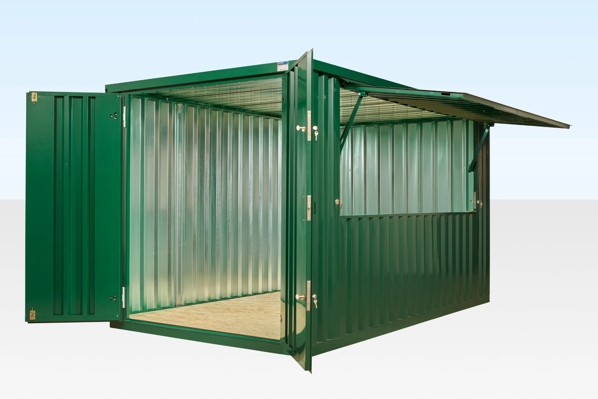 3m XL Flat Pack Kiosk - RAL 6005 Green