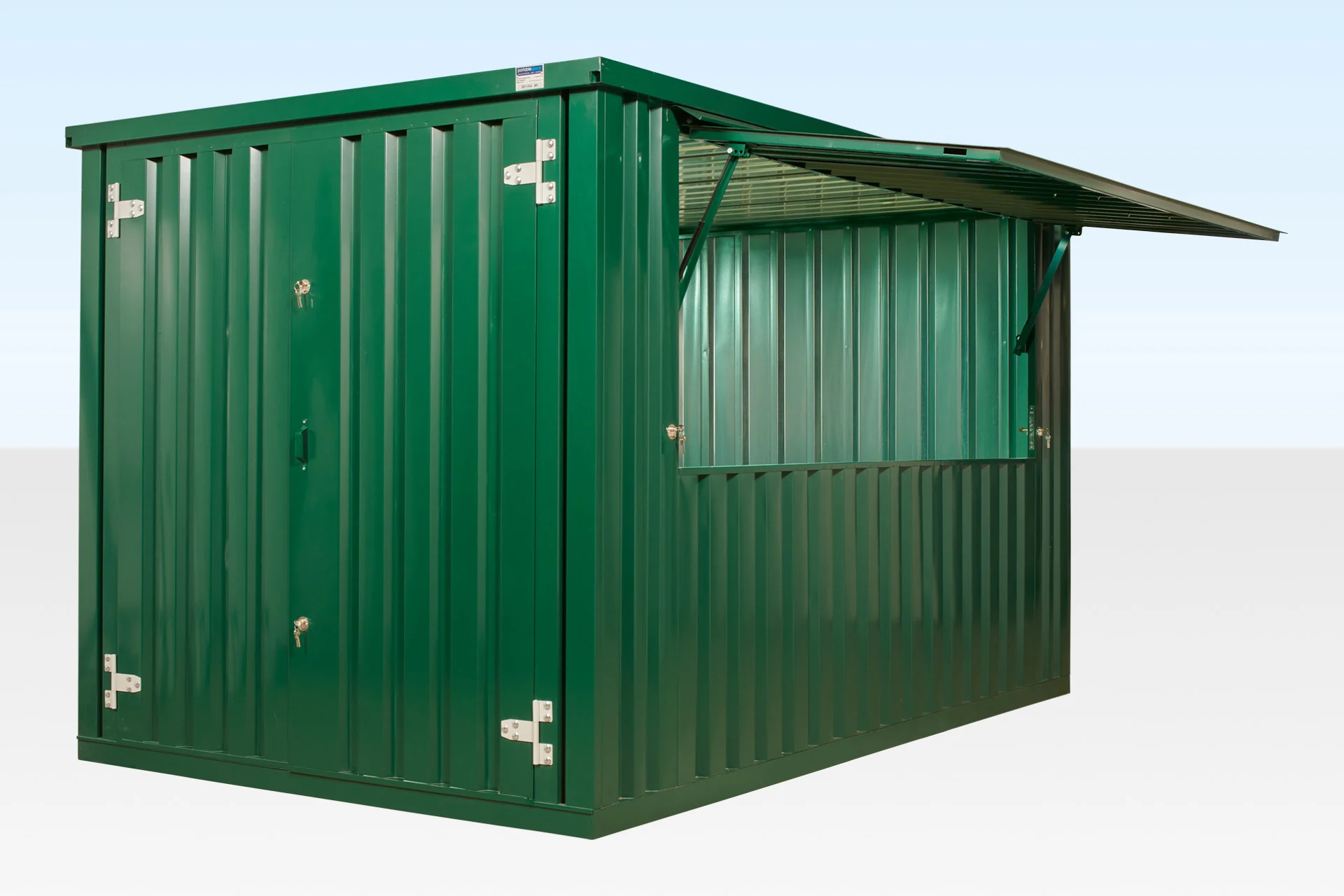 3m XL Flat Pack Kiosk - RAL 6005 Green - Image 4