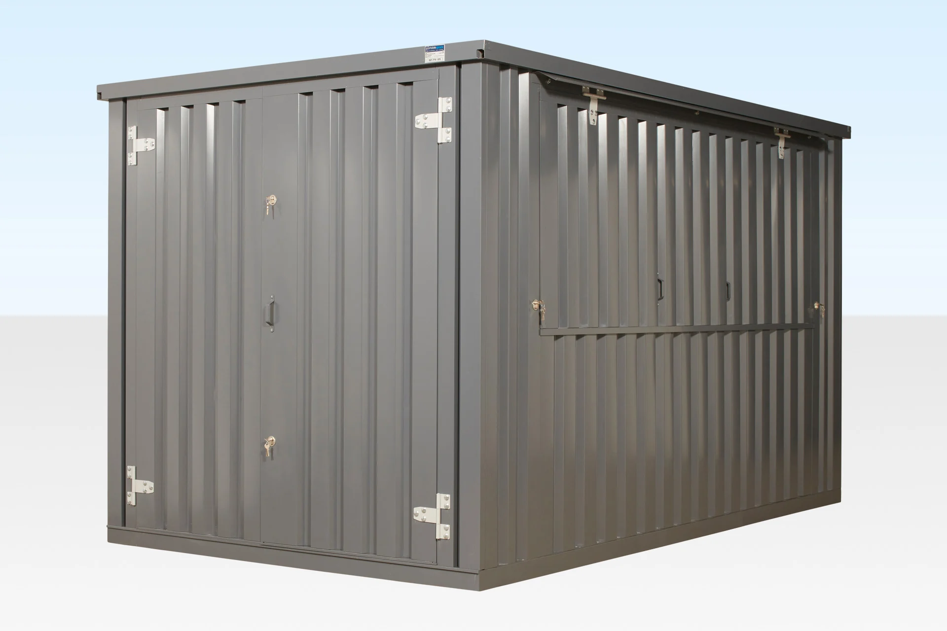 3m XL Flat Pack Kiosk - RAL 7015 Grey - Image 2