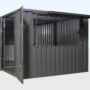 4m x 4.2m Side-Linked Flat Pack Kiosk Bundle - RAL7015