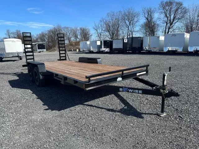 BWise 7x18 Low Profile LE Equipment Trailer Ladder Ramps