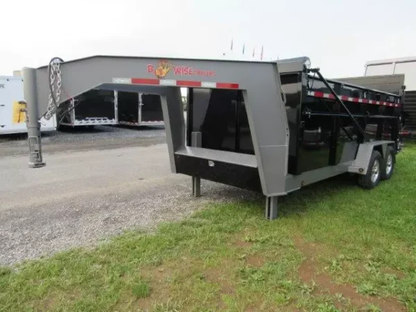 BWise 7x16 Heavy Duty Gooseneck Dump Ultimate Dump Trailer - Image 3