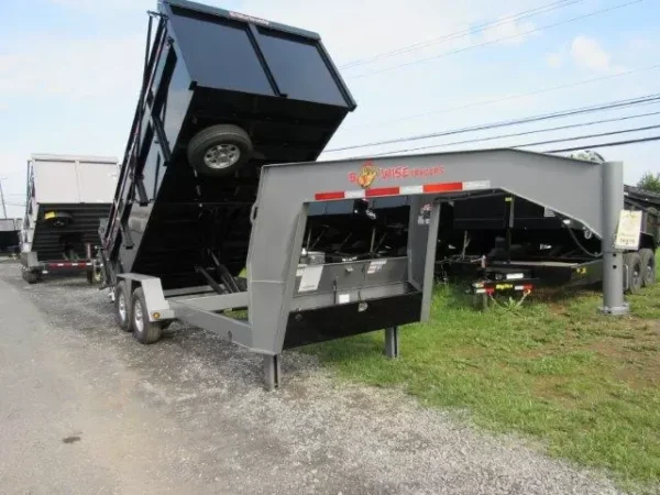 BWise 7x16 Heavy Duty Gooseneck Dump Ultimate Dump Trailer - Image 4