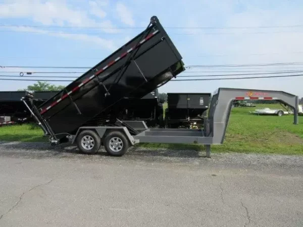 BWise 7x16 Heavy Duty Gooseneck Dump Ultimate Dump Trailer - Image 8