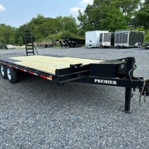 Premier 8x20 Deckover Equipment Trailer Ladder Ramps