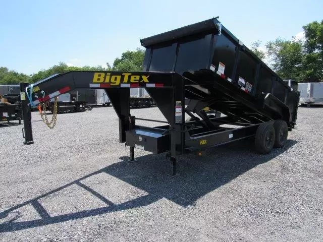 Big Tex 7x16 Gooseneck Dump Trailer 10K Axles - Image 3