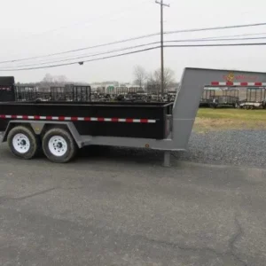 BWise 7x14 Gooseneck Dump Trailer Combo Gate & Ramps