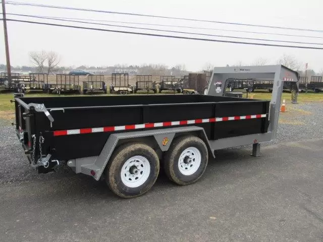 BWise 7x14 Gooseneck Dump Trailer Combo Gate & Ramps - Image 2