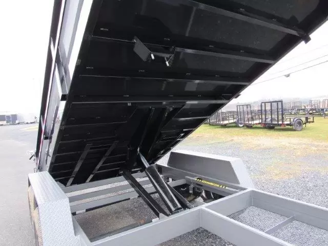 BWise 7x14 Gooseneck Dump Trailer Combo Gate & Ramps - Image 5