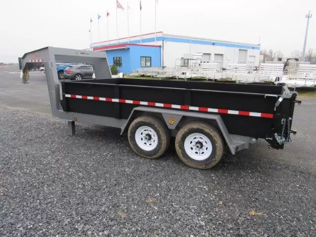 BWise 7x14 Gooseneck Dump Trailer Combo Gate & Ramps - Image 8