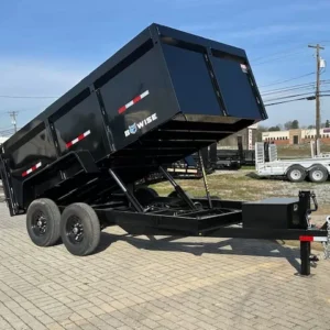 BWise 7x14 High Side Dump Trailer Barn Doors
