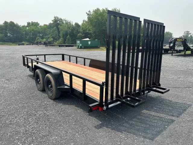 BWise 7x18 Equipment Trailer Split Landscape Ramp - Image 5