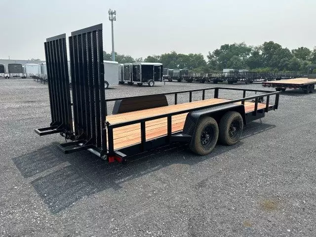 BWise 7x18 Equipment Trailer Split Landscape Ramp - Image 6