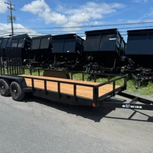 BWise 7x20 Low Profile Equipment Trailer Landscape Ramp