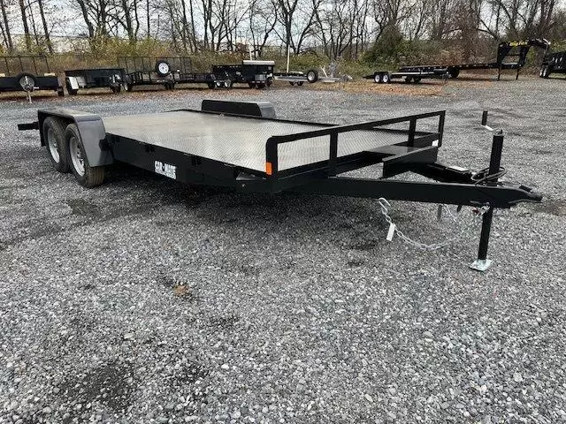 Car Mate 7x18 Open Car Trailer Full Steel Deck - Image 5