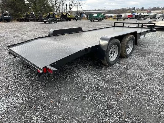 Car Mate 7x18 Open Car Trailer Full Steel Deck - Image 4