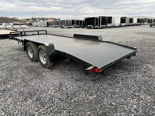 Car Mate 7x18 Open Car Trailer Full Steel Deck - Image 3