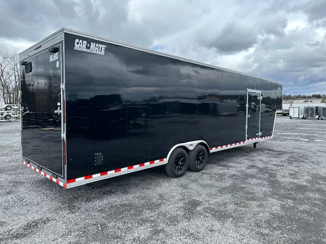 Car Mate 8.5x38 Enclosed Gooseneck Trailer Aluminum Wheels - Image 4
